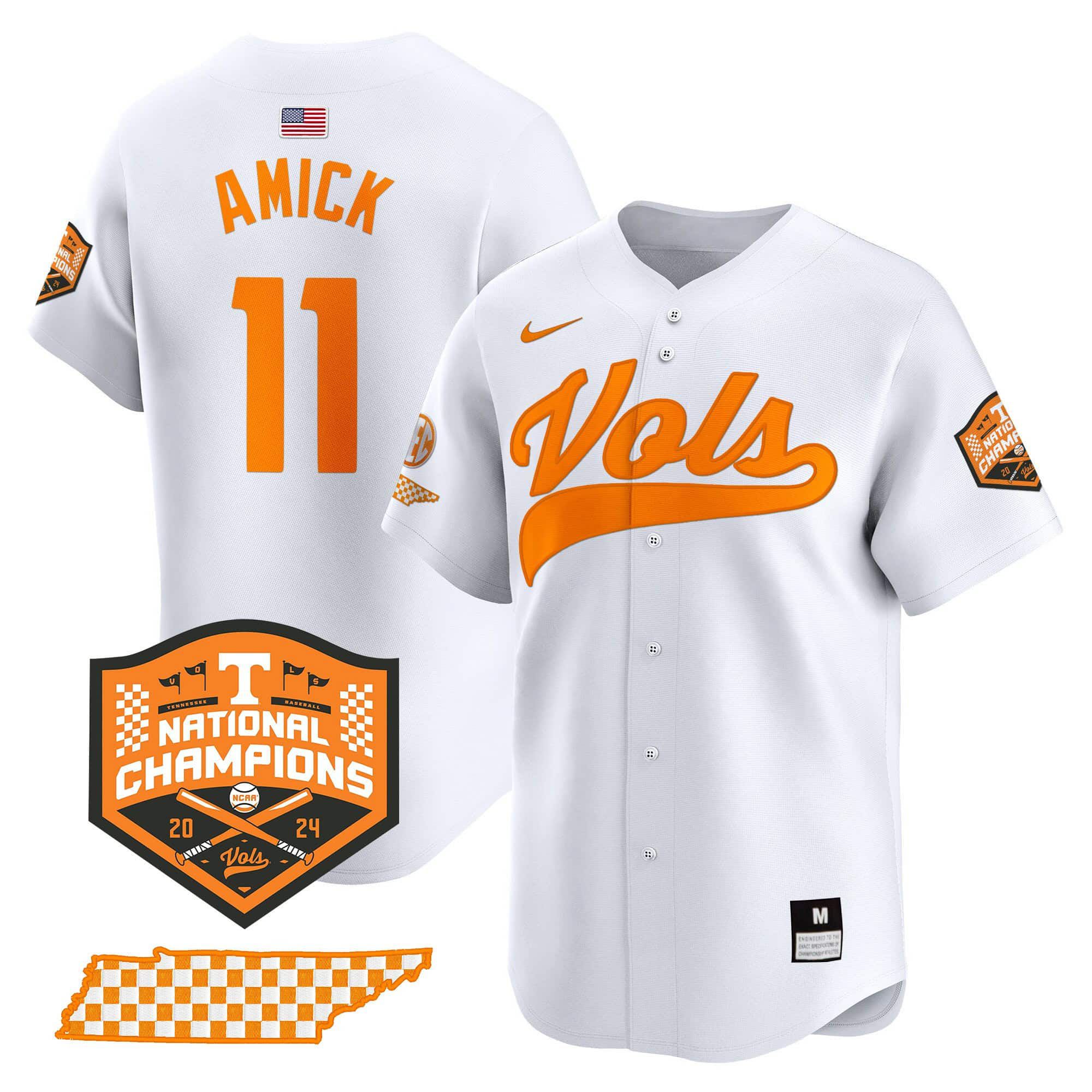 Men Tennessee Volunteers #11 Amick White 2024 Nike Champions Vapor Premier Limited NCAA Jersey->indianapolis colts->NFL Jersey